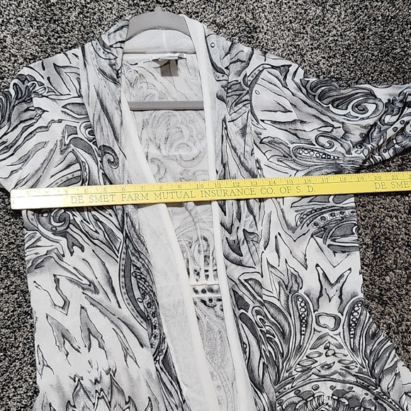 ALBERTO MAKALI Open Front Knit Cardigan Size XL ART TO WEAR Flowy Abstract Artsy - Picture 10 of 12